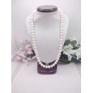 Large White Freshwater (Potato Shaped) Pearl Necklace - 10mm - 20 Inches Long